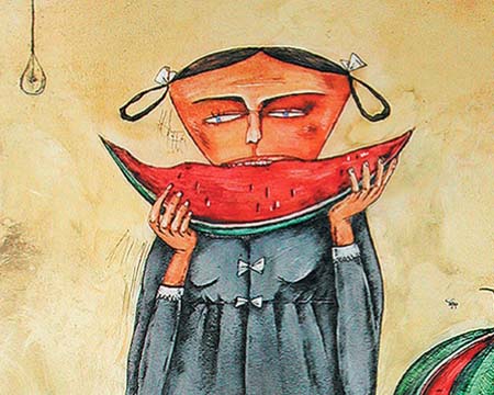 girl with watermelon